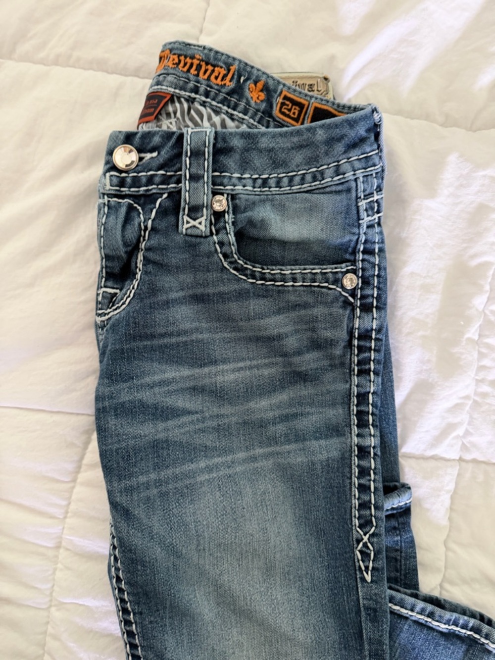 Rock Revival Women's Faded BlueBetty Boot Cut Jeans size 26 - Picture 8 of 8